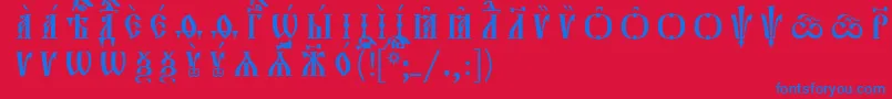 More about Orthodox.TtIeucs8CapsРазрядочный Font Orthodox.TtIeucs8CapsРазрядочный Font – Blue Fonts on Red Background